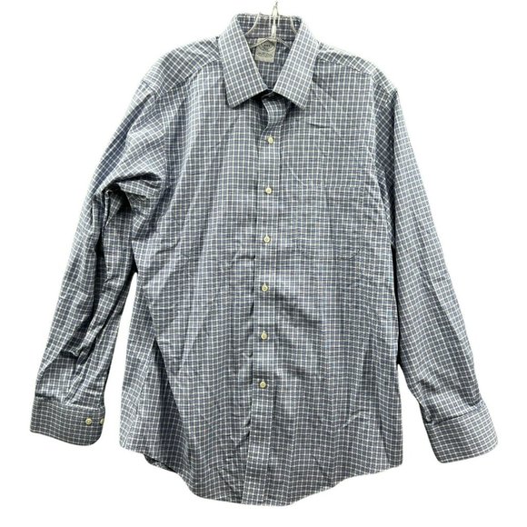 Brooks Brothers 346 Shirt Men's 16-4/5 Large Long-sleeve Button-up Blue … - Picture 1 of 7